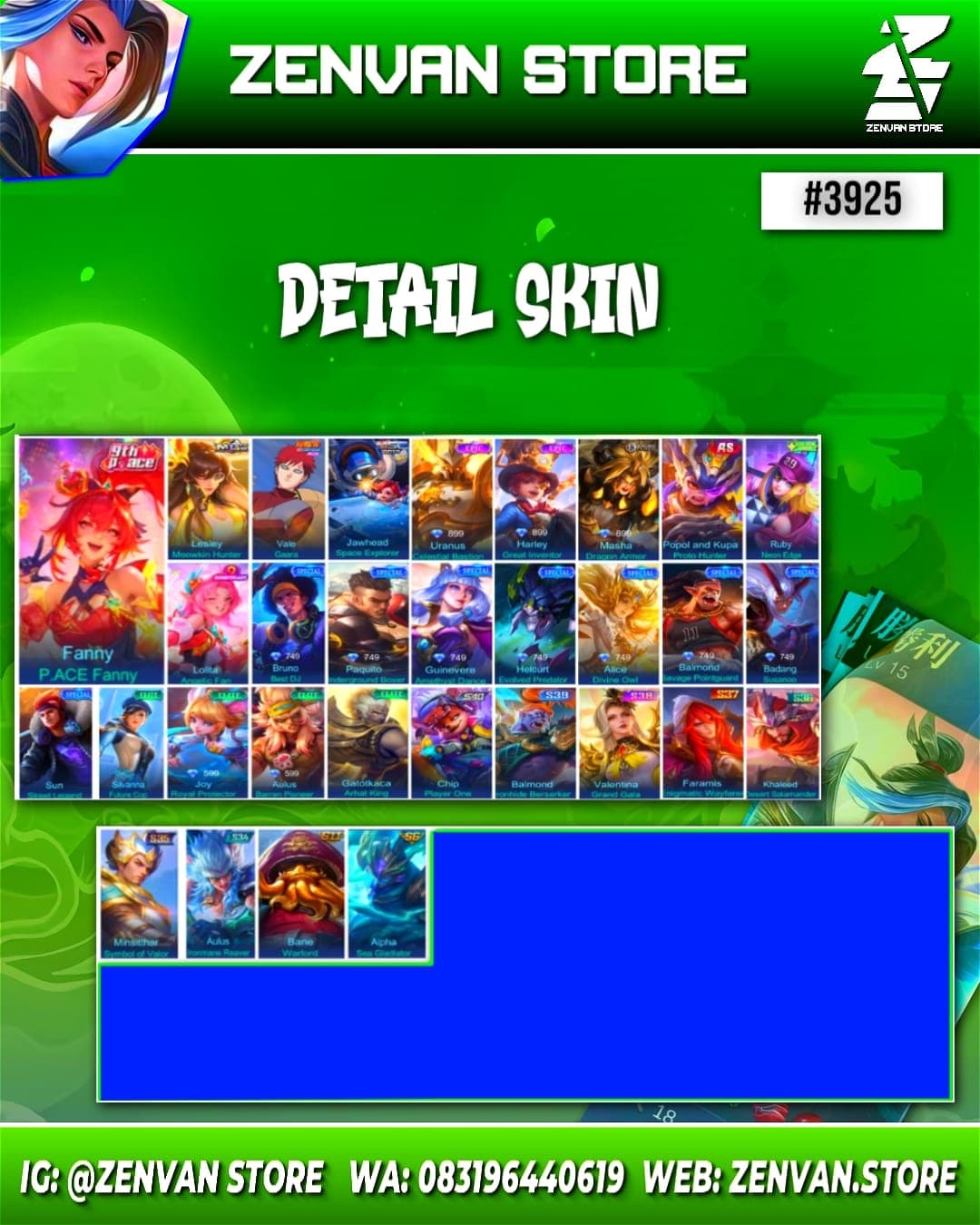 Thumbnail 2 akun ML #3925 🔥 72 Skins 🔥 Gara 🔥 Many Epic 🔥 Many Special 🔥 Safe Account ✅