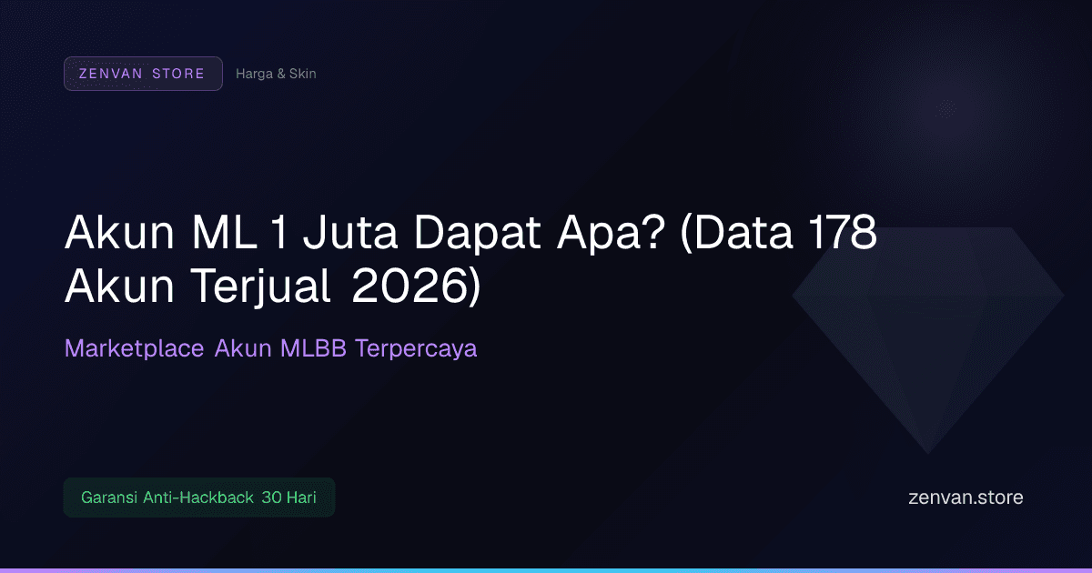 Akun ML 1 Juta Dapat Apa? (Data 178 Akun Terjual 2026)