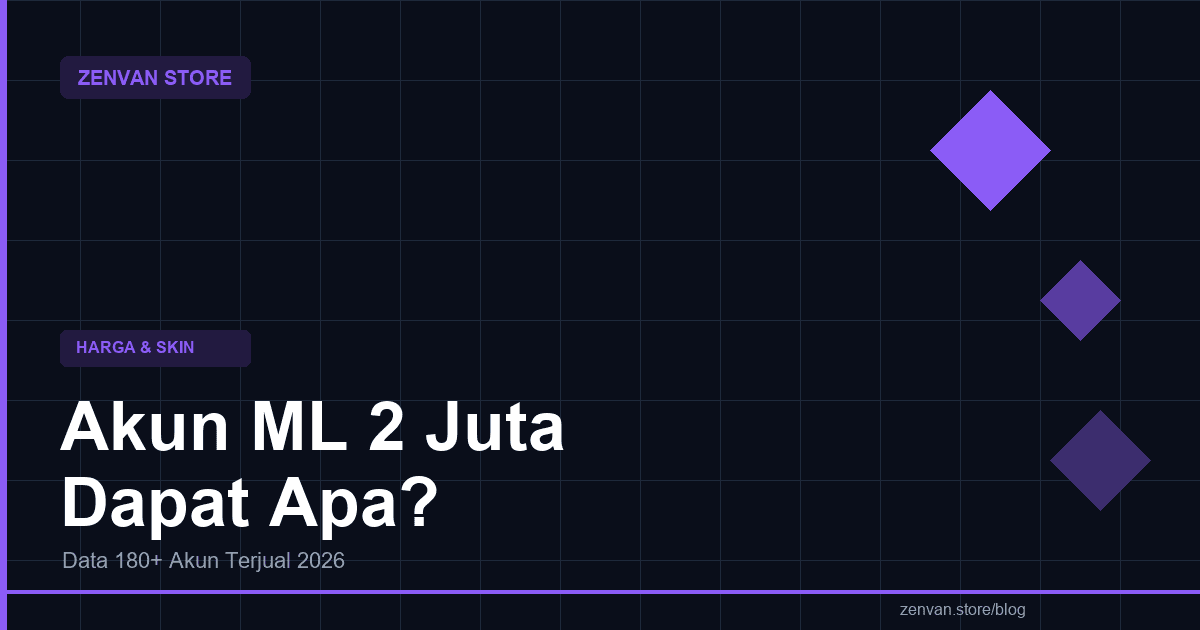 Akun ML 2 Juta Dapat Apa? (Data 180+ Akun Terjual 2026)