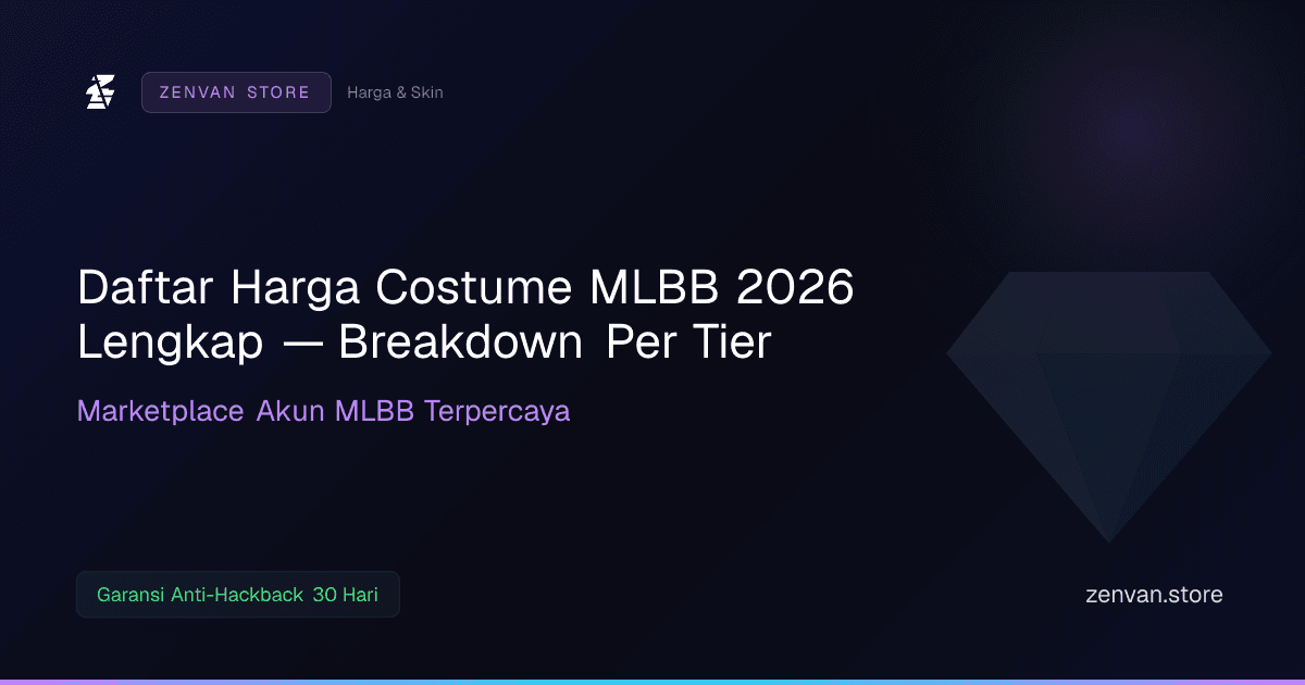 Daftar Harga Costume MLBB 2026 Lengkap — Breakdown Per Tier